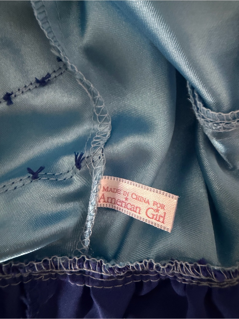 Retired American Girl Kaya’s Blue and Gold Jingle Fringe Dance Costume - Picture 6 of 8